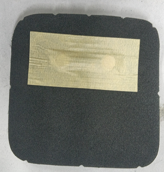 Magnetic closure detail on a formed camera case