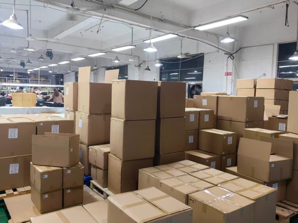 Packed custom drone boxes in OEM factory before shipment inspection